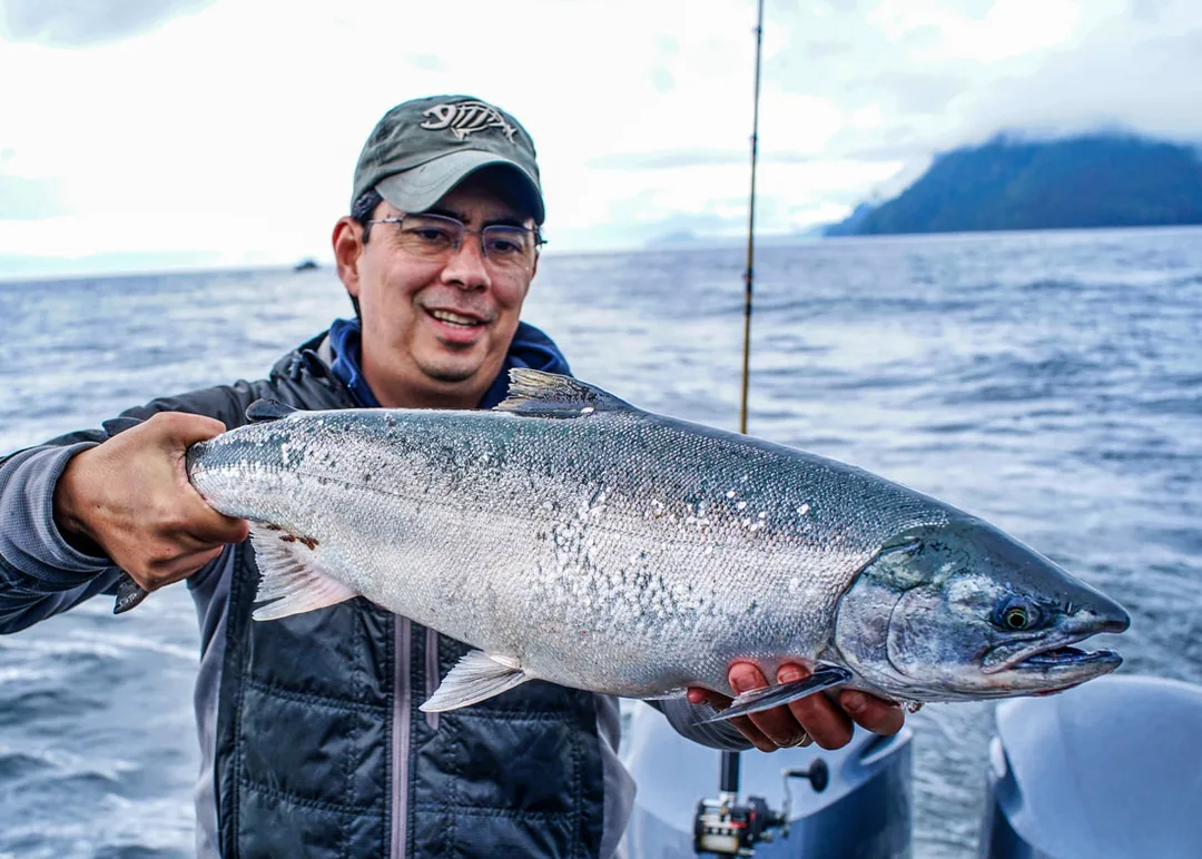 This was the biggest Coho of the trip 