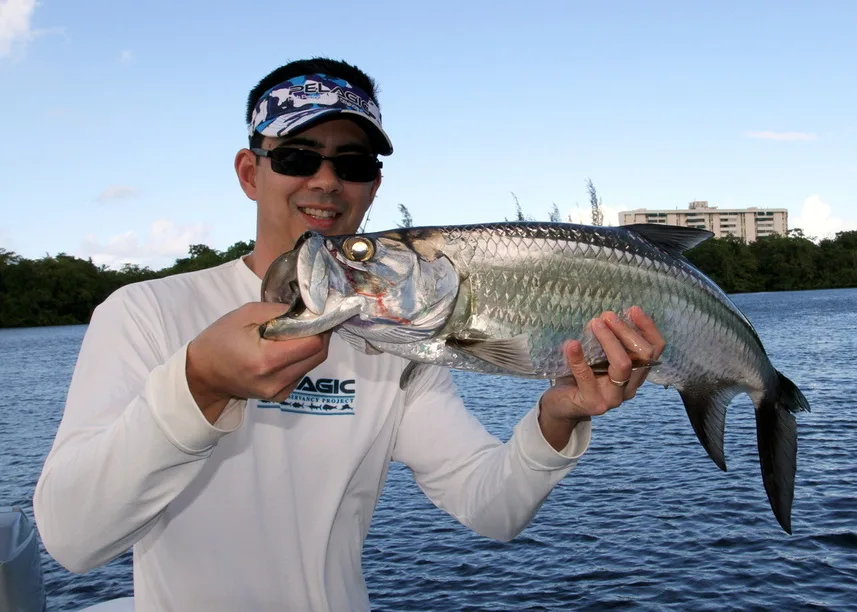 Baby Tarpon caught in Puerto Rico