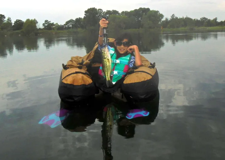 Kids can get into float tube fishing too.