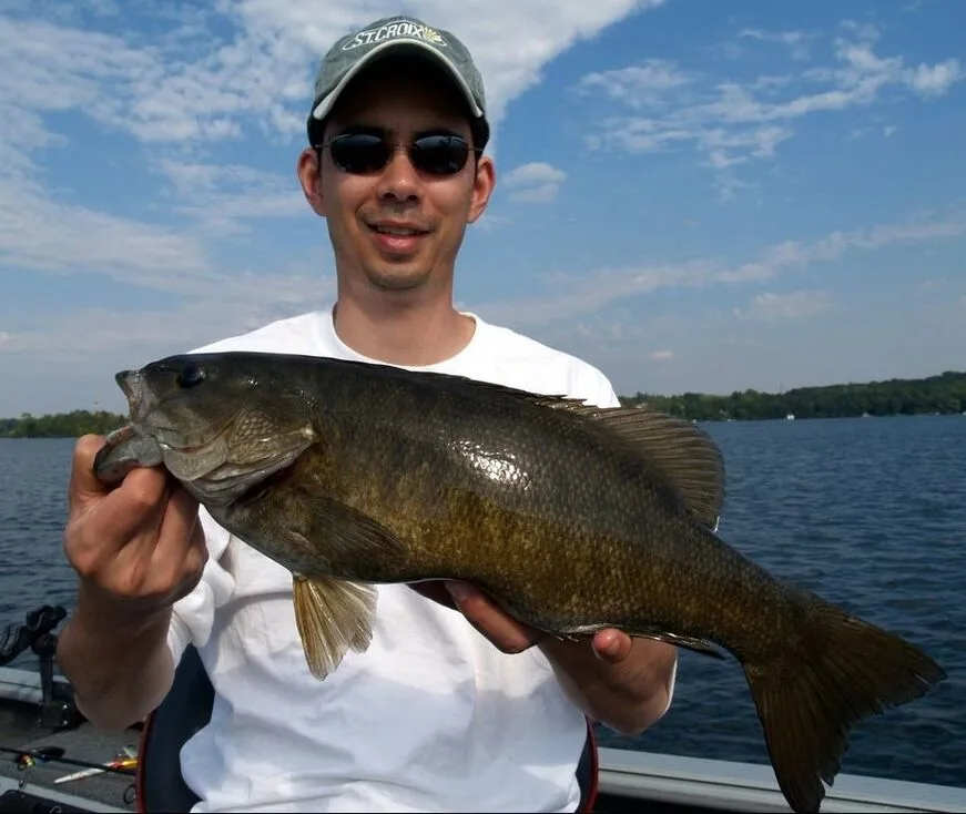 Smallmouth caught on a Gulp plastic in Wisconsin
