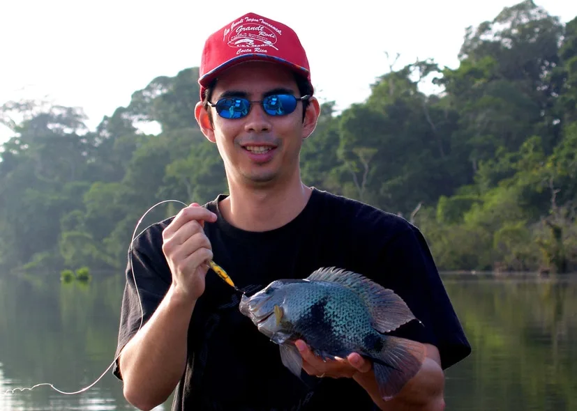 Blackbelt Cichlid caught on a floating Rapala in Costa Rica