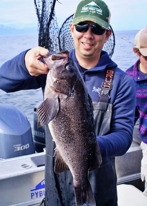 The biggest Black Rockfish of the trip for the author.