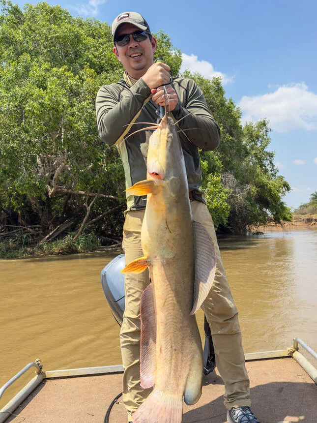 A Vundu Catfish caught on the Malagarasi River in Tanzania on a Chatterbait
