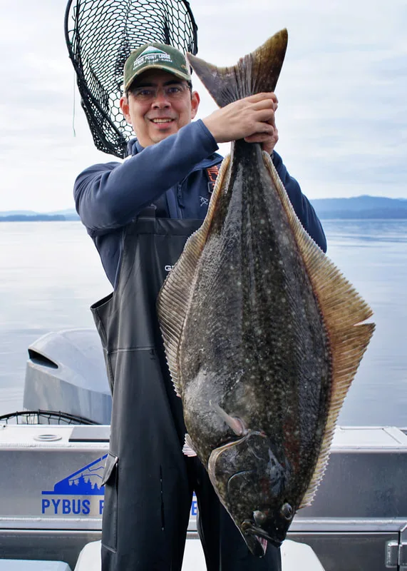 My biggest halibut of the trip.  Not a monster, but a good eating size.