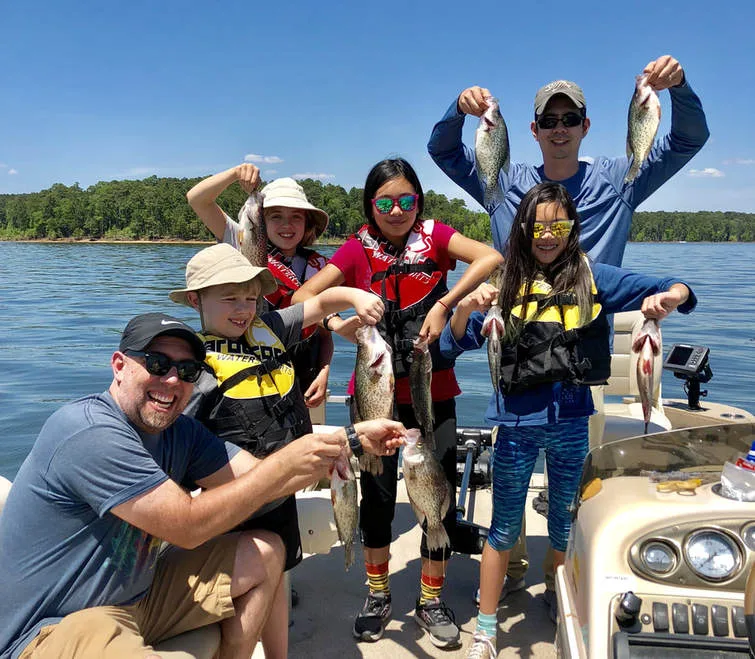 Crappie are a great fish to get kids started on fishing.  When you run into a biting school, it can provide nonstop action like we found on this trip to Sam Rayburn Lake in Texas.