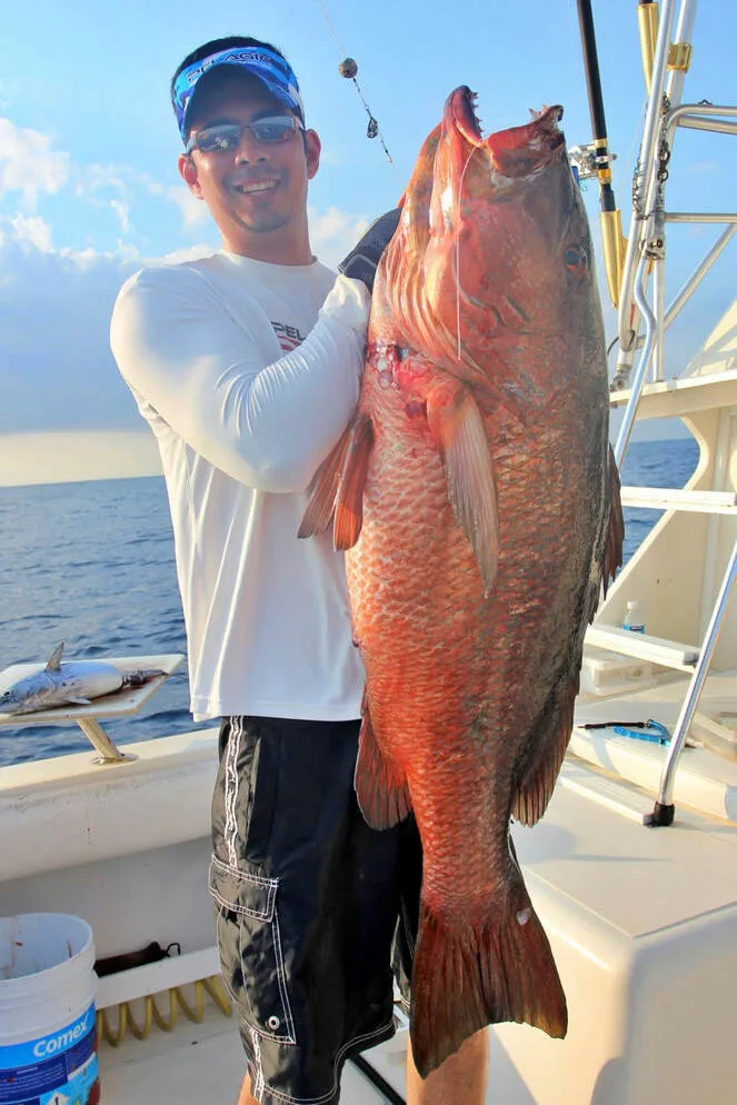 A hefty Cubera caught in Punta Mita, Mexico