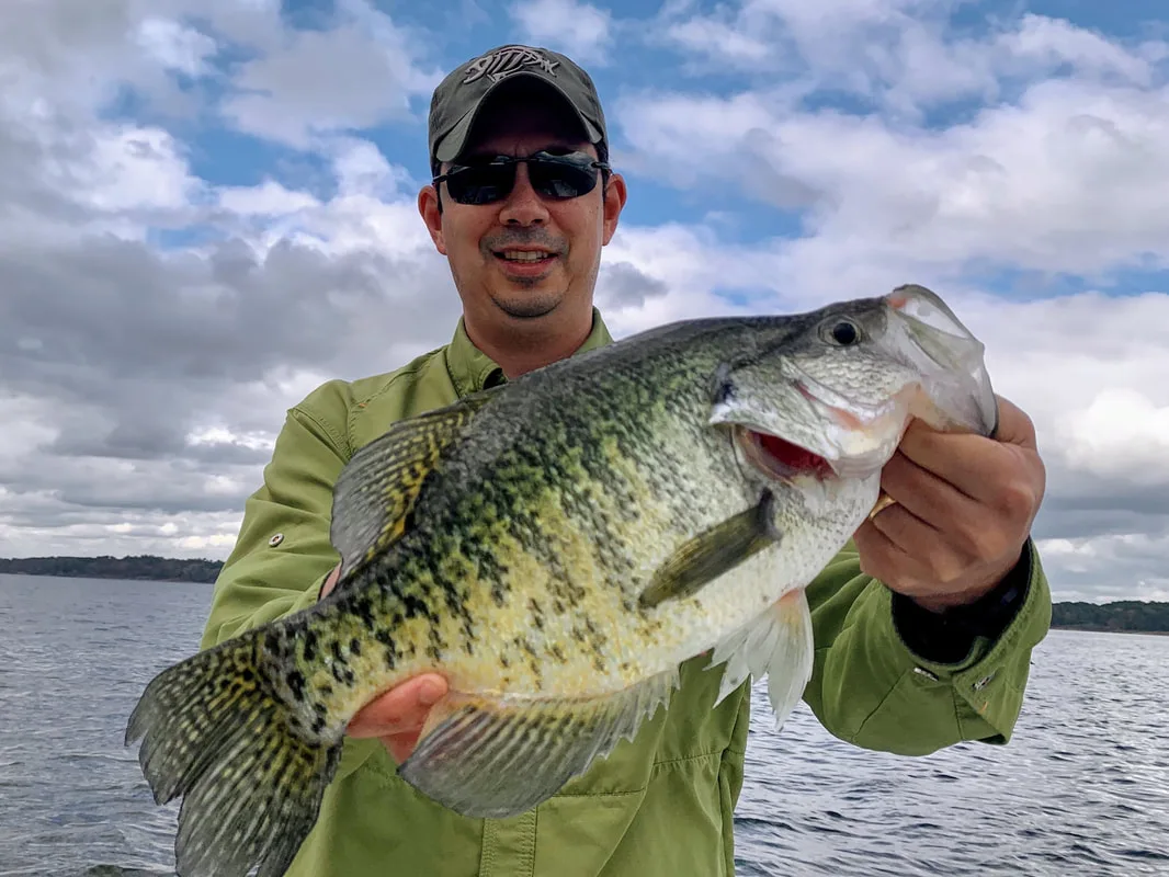 The big fish of the trip, a giant White Crappie