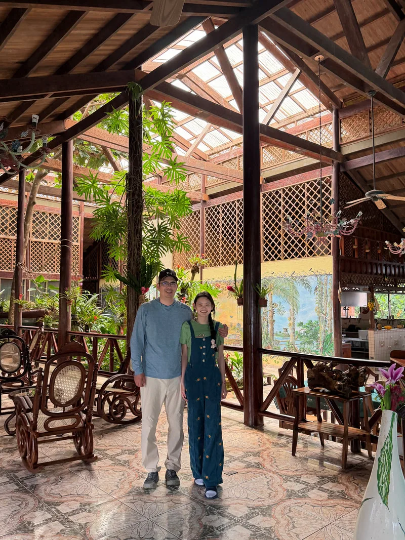 The beautiful dining room of the Rio Indio Lodge