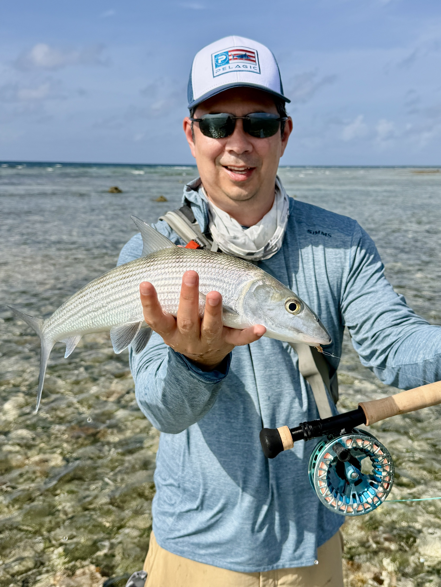 A nice Bonefish caught in Turneffe Atoll, Belize