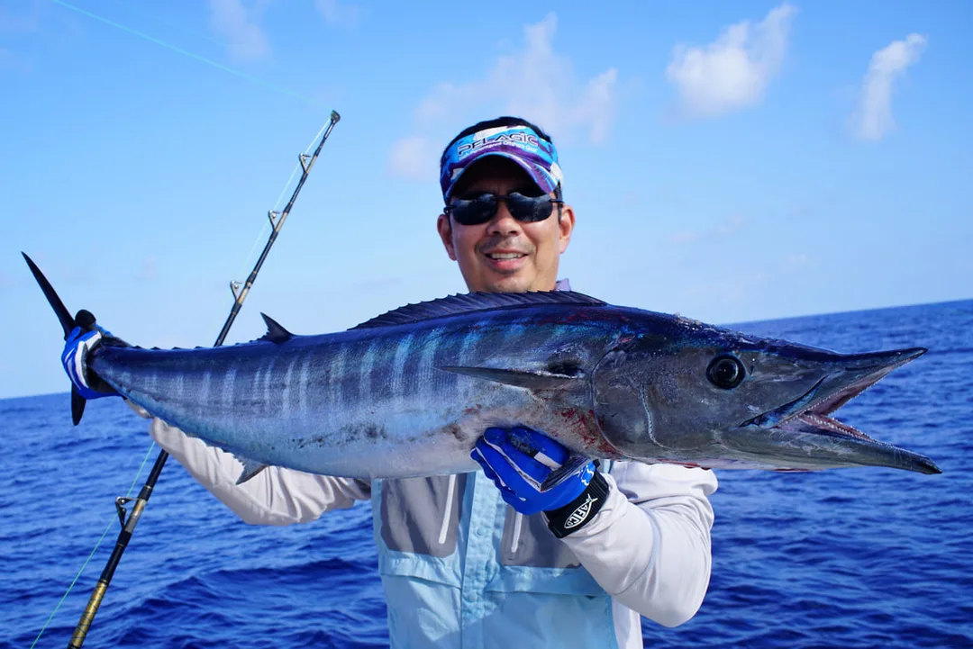 Solid Wahoo caught in Tanzania on a Ballyhoo with a skirt